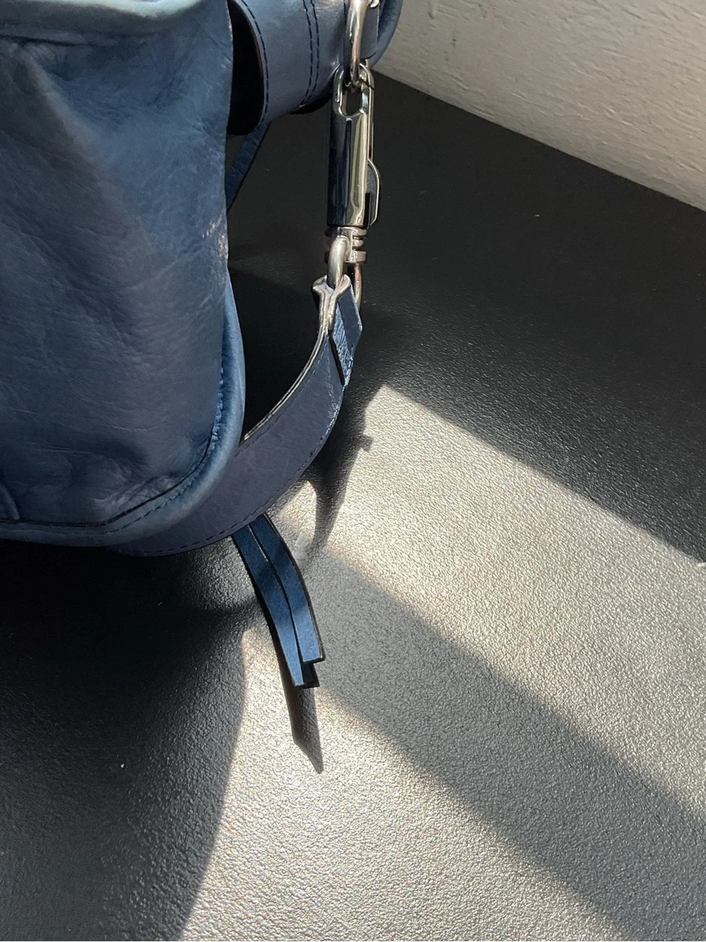 Barneys New York Blue Leather Bag